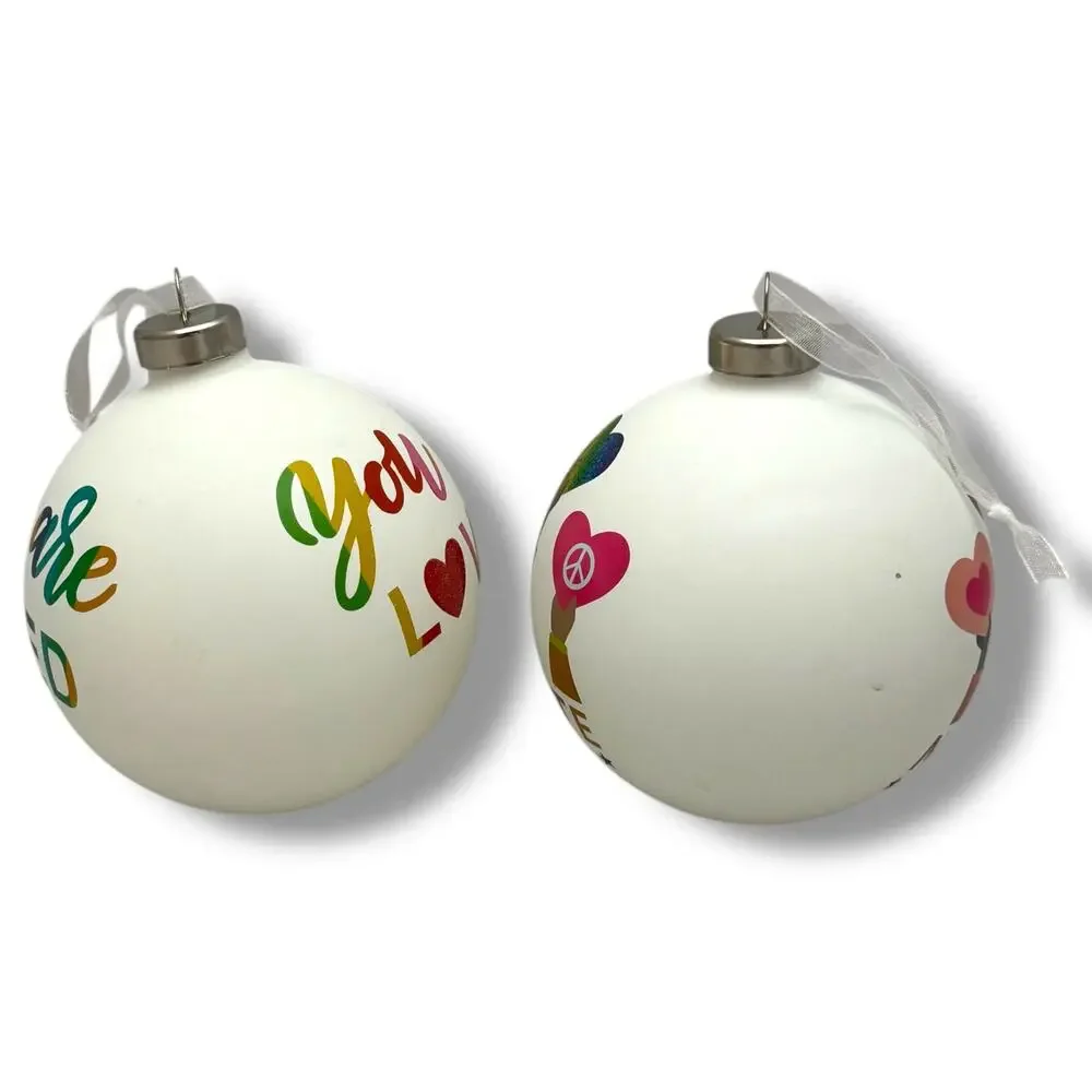 Isaac Mizrahi New York No Hate You Are Loved Ornament Set